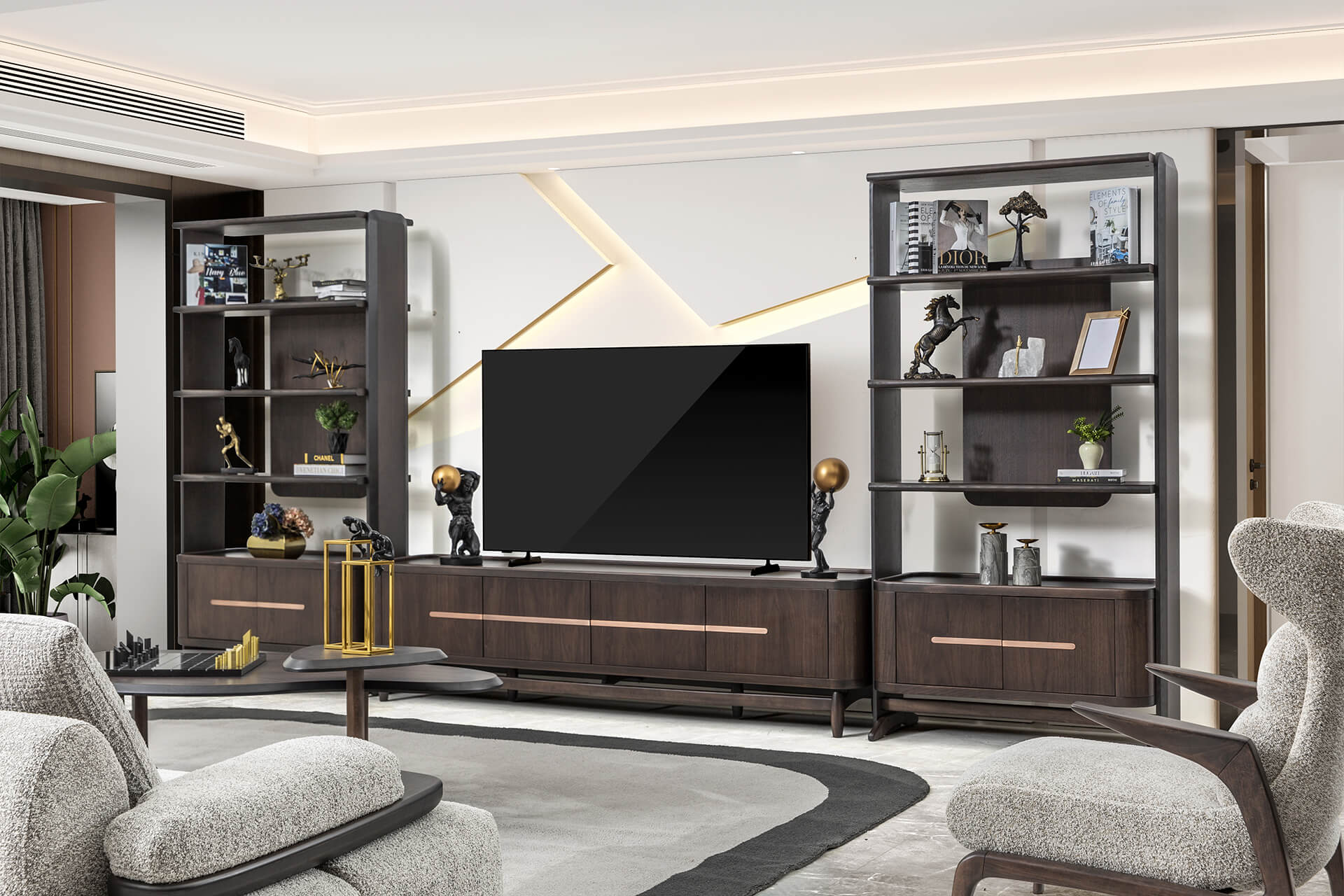 Nebula Kitaplıklı TV Ünitesi