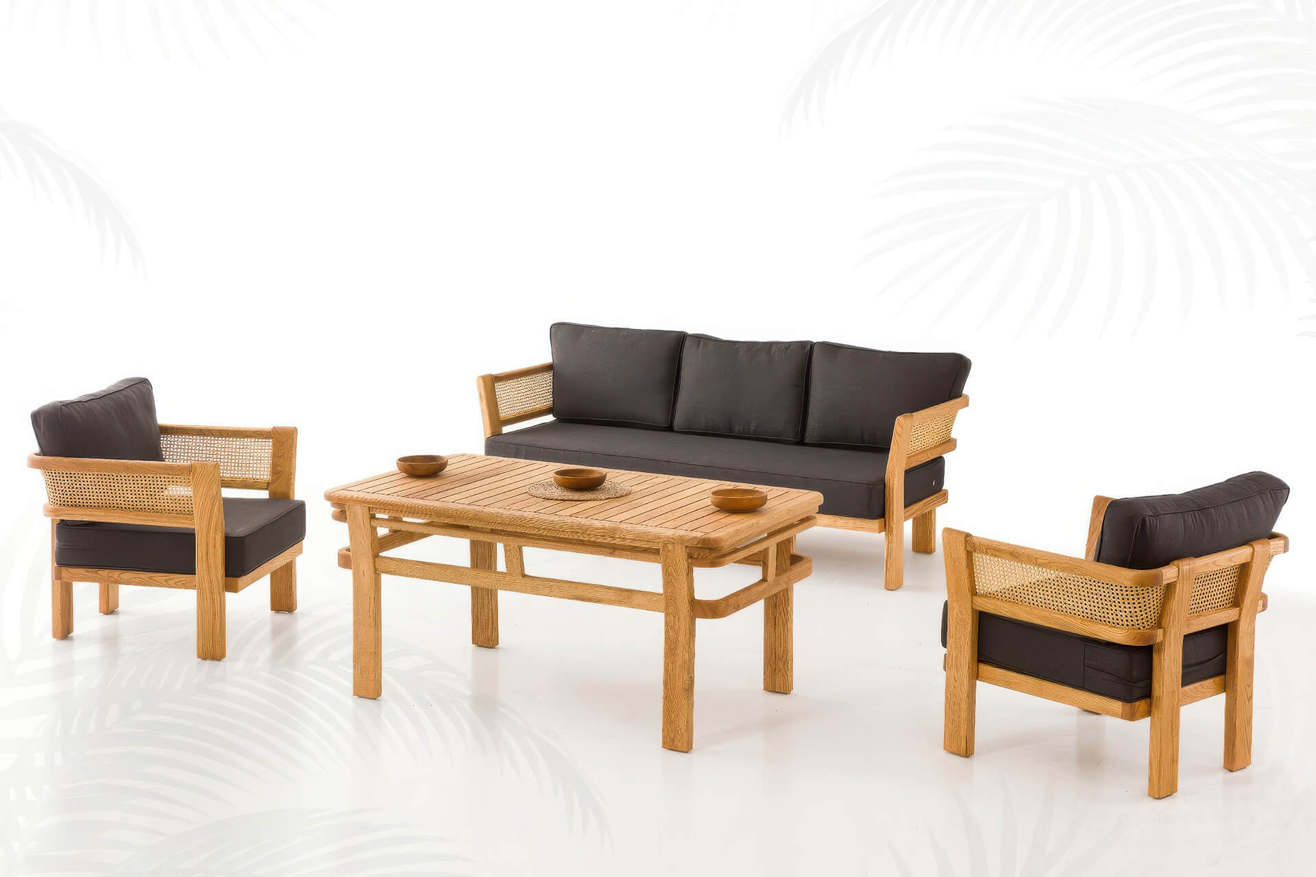 Trio Natural Bahçe Koltuk Takımı